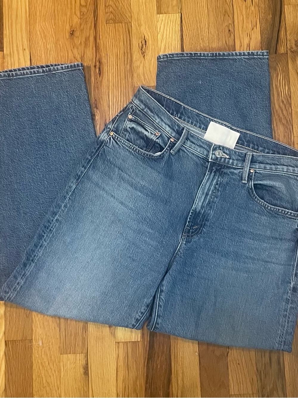 Mother Lil Dodger Sneak Wide Leg Jeans In Strike A Pose 29 - Picture 7 of 10